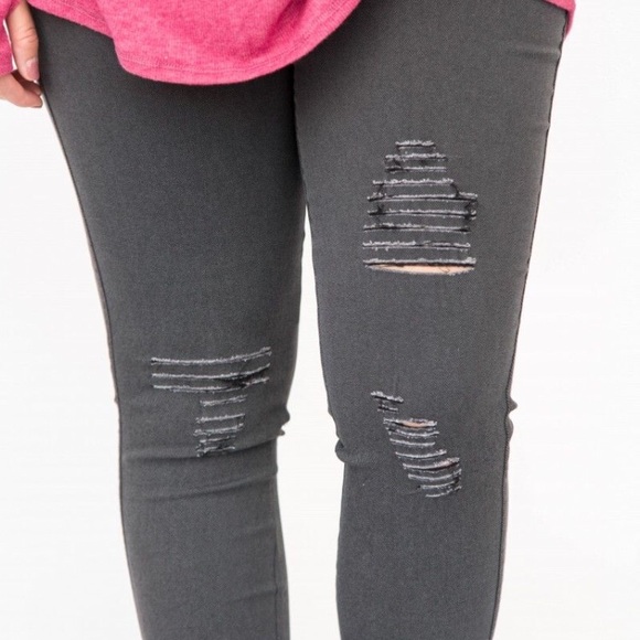 agnes and dora distressed jeggings